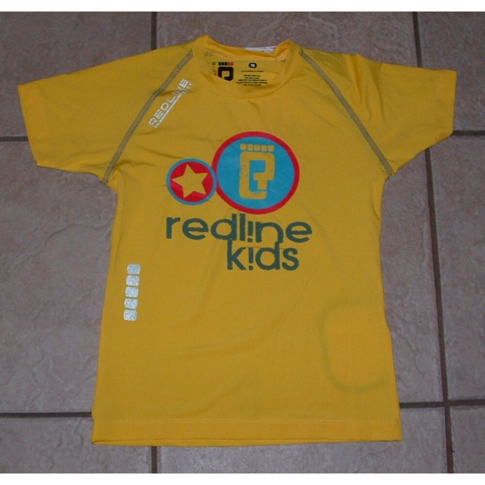 NEW NWT Boys Sz Small Yellow Quick Dry Athletic Reflective Running Shirt REDLINE